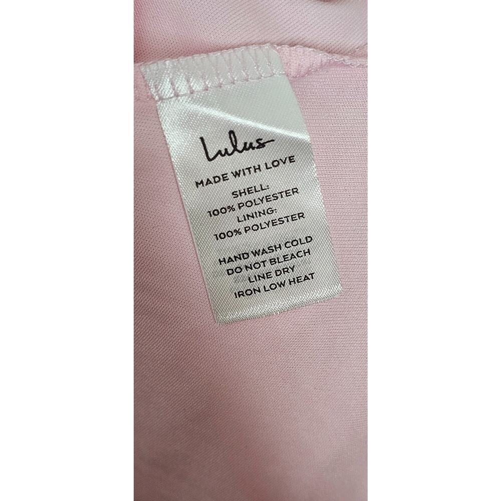 New without tags Lulus Pink Tulle Pleated Sleeveless Tiered Mini Dress SZ XL - Picture 9 of 11